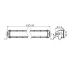 Светодиодная балка двухрядная 180 Вт водительский свет (Osram)