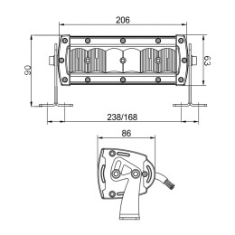 Светодиодная балка однорядная 60 Вт водительский свет (Osram)
