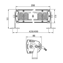Светодиодная балка однорядная 160 Вт водительский свет (Osram)
