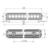 Светодиодная балка однорядная 150 Вт (OSRAM-10) водительский свет