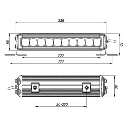 Светодиодная балка однорядная 90 Вт (OSRAM-10) водительский свет/дальний свет