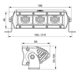 Светодиодная балка однорядная 36 Вт ближний свет (Philips)