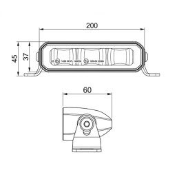 Светодиодная балка однорядная 40 Вт Slim дополнительный свет с СТГ 6040C (EMC)
