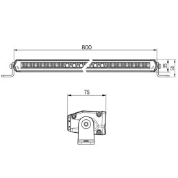 Светодиодная балка однорядная slim 83150C-DHO 150 Вт комбинированный луч с ДХО 