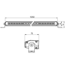 Светодиодная балка однорядная slim 83240C-DHO 240 Вт комбинированный луч с ДХО 