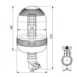 Светодиодный маяк на кронштеин DIN 01D-220V