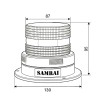 Маяк проблесковый оранжевый светодиодный на магните SR-012-1A