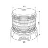 Маяк проблесковый оранжевый светодиодный на магните SR-016-22A
