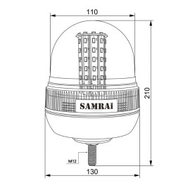 Маяк проблесковый оранжевый светодиодный на кронштейне SR-013C