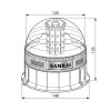 Маяк проблесковый оранжевый светодиодный на магните SR-014F