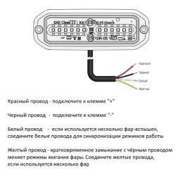 Светодиодная фара вспышка оранжевая 01S