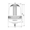 Светодиодный маяк на кронштейне с резьбой 12мм 013D-220V