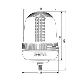 Светодиодный маяк на кронштейне с резьбой 12мм 013D-220V