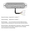 Светодиодная фара вспышка оранжевая 02S