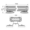 Светодиодная проблесковая балка четырёхсторонняя 23X-10C на магните оранжевая