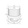Маяк проблесковый оранжевый светодиодный M07C-2 на магните