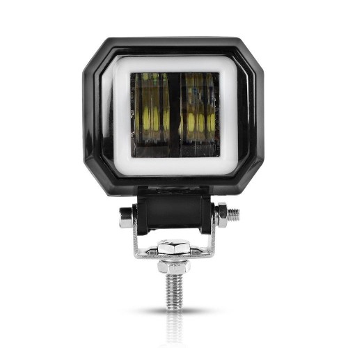 Квадратные LED фары дополнительного света комплект с ДХО 40 Вт 