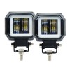 Квадратные LED фары дополнительного света комплект с ДХО 40 Вт 