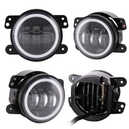 LED противотуманные фары.Комплект птф 4" по 30 Вт с Dho и поворотниками