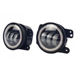 LED противотуманные фары.Комплект птф 4" по 30 Вт с Dho и поворотниками