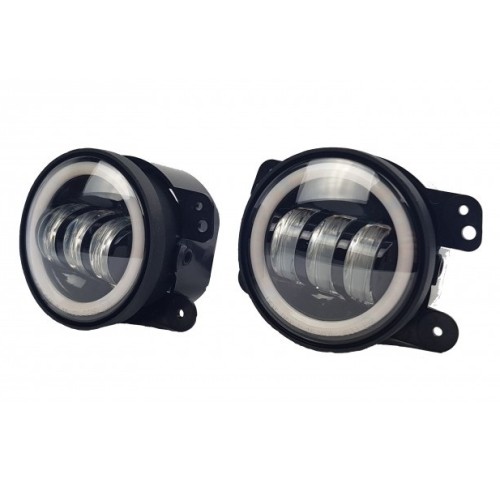 LED противотуманные фары.Комплект птф 4" по 30 Вт с Dho и поворотниками