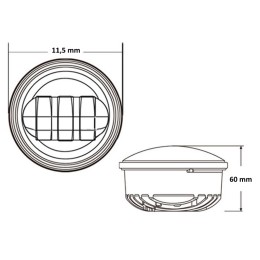 LED противотуманные фары.Комплект птф светодиодные хром ированные фарыФ 4,5" по 30 Вт с кольцом Halo