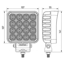 Светодиодная фара рабочего света 64 Вт Osram широкий луч 1364SF (EMC)