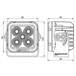 Светодиодная фара рабочего света PRO 50 Вт Osram (Flood) SR-1450SF (EMC)