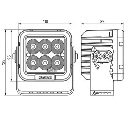 Светодиодная фара рабочего света PRO 60 Вт Osram (Flood) SR-1460SF (EMC)