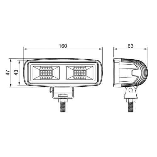 Светодиодная фара рабочего света 20 Вт Philips (Flood)
