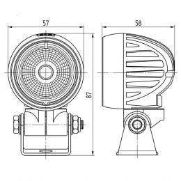 Светодиодная фара рабочего света PRO 10 Вт Osram (Wide Flood) SR-1610RF (EMC)