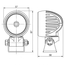Светодиодная фара рабочего света PRO 10 Вт Osram (Spot) SR-1610RS (EMC)