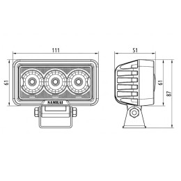 Светодиодная фара рабочего света PRO 30 Вт Osram (Spot 45°) SR-1630S (EMC)