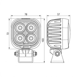 Светодиодная фара рабочего света PRO 40 Вт Osram (Spot 45°) SR-1640SS (EMC)