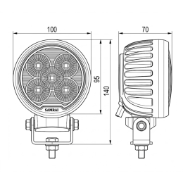 Светодиодная фара рабочего света PRO 50 Вт Osram (Spot 45°) SR-1650RS (EMC)