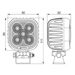Светодиодная фара рабочего света PRO 50 Вт Osram (Spot 45°) SR-1650SS (EMC)