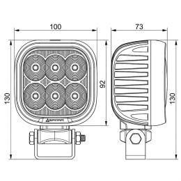 Светодиодная фара рабочего света PRO 60 Вт Osram (Wide Flood) SR-1660SF (EMC)