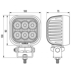 Светодиодная фара рабочего света PRO 60 Вт Osram (Spot 45°) SR-1660SS (EMC)