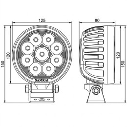 Светодиодная фара рабочего света PRO 90 Вт Osram (Spot 45°) SR-1690RS (EMC)