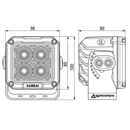 Светодиодная фара рабочего света PRO 40 Вт Osram (Wide Flood) SR-1740SF (EMC)