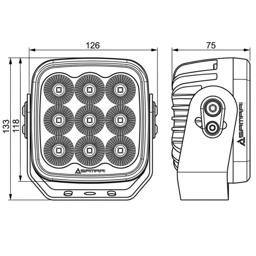 Светодиодная фара рабочего света PRO 90 Вт Osram (Flood) SR-3290WF (EMC)