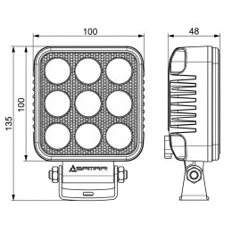 Светодиодная фара рабочего света 27 Вт Osram (Flood)