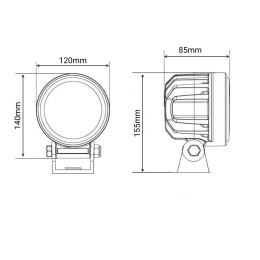 Светодиодная фара рабочего света PRO 90 Вт Osram (Wide Flood) SR-1690RF (EMC)