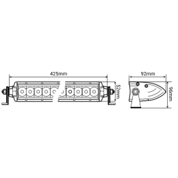 Светодиодная балка однорядная 60 Вт дальний свет (Osram)